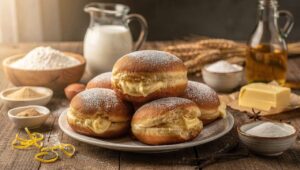 Najlepsze pączki parzone z budyniowym kremem. Przepis krok po kroku