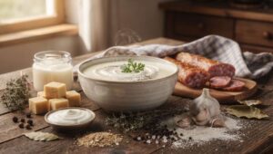 Barszcz biały na zakwasie: gotowy w 40 minut, smakuje jak u babci z Podlasia