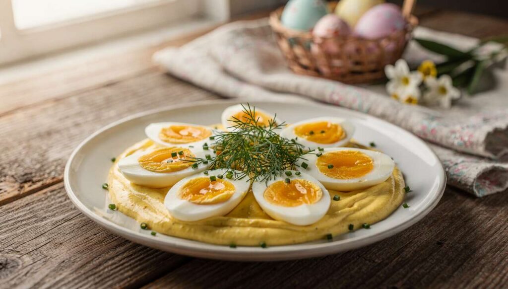 Jajka w sosie musztardowym na zimno: elegancka wielkanocna przekąska gotowa w 10 minut