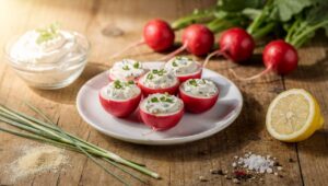 Rzodkiewka faszerowana serkiem i szczypiorkiem: wiosenna przekąska, której nie znałam