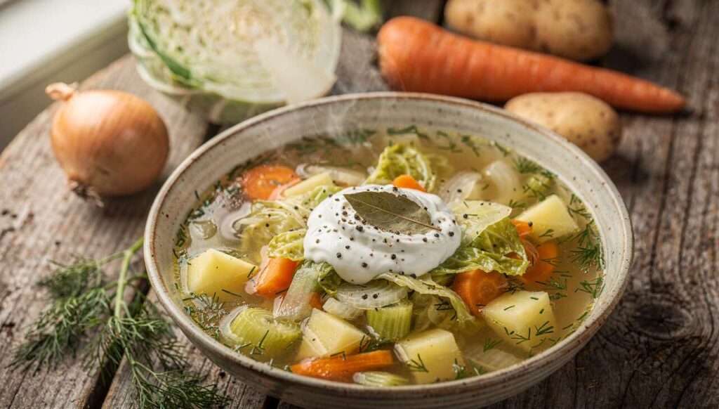 Kapuśniak z młodą kapustą na wiosnę, lekki i orzeźwiający jak żadna inna zupa