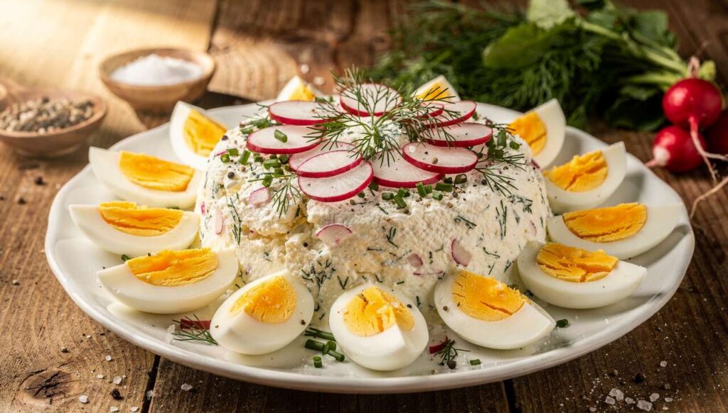 Twarożek wielkanocny z rzodkiewką i koperkiem, jaki robią na Podlasiu od pokoleń