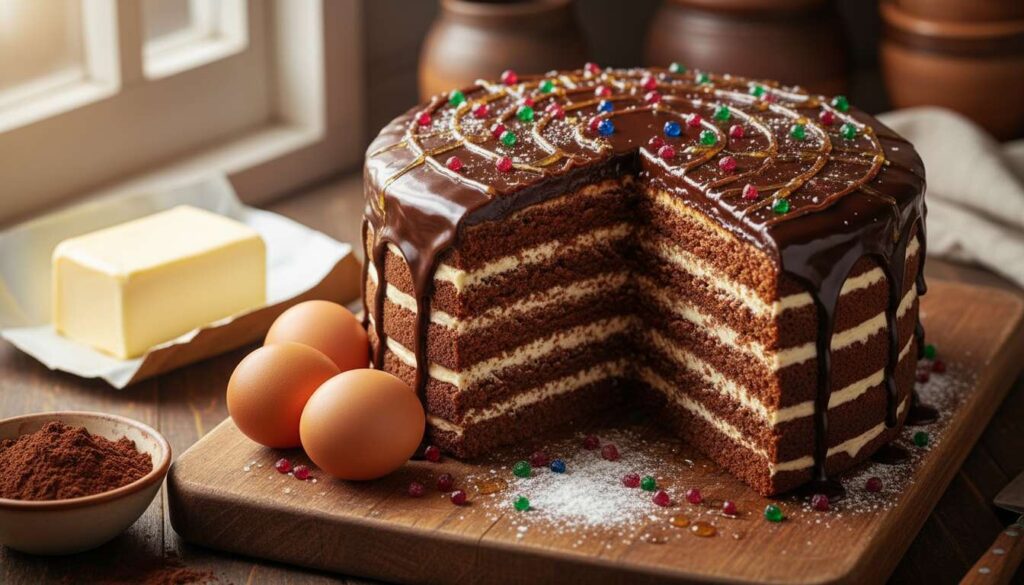 Ciasto Spartak – czekoladowy miodownik z kremem, który z dnia na dzień smakuje jeszcze lepiej