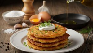 Do ziemniaków dodaję 2 łyżki zamiast mąki. Różnicę w plackach czuć po pierwszym kęsie