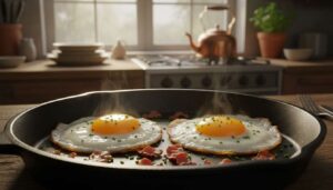 Trik na idealne jajka sadzone? Tak uzyskasz złociste brzegi i maślany smak