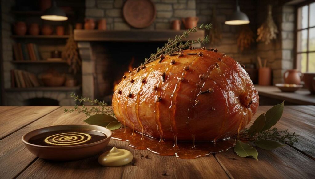 Wielkanocna szynka pieczona w miodzie i musztardzie. Rozpływa się w ustach po 2 godzinach