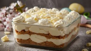 Wielkanocne ciasto bez pieczenia z mascarpone i białą czekoladą. Gotowe w kwadrans!