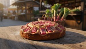 Ciasto drożdżowe z rabarbarem już teraz? Na targowiskach w Krakowie sezon właśnie ruszył