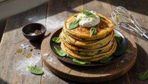 Wiosenne placuszki z ricottą i szpinakiem, które robię na śniadanie w 10 minut