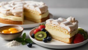 Ciasto Pani Walewska na Wielkanoc: krem budyniowy, beza i owoce w jednym !