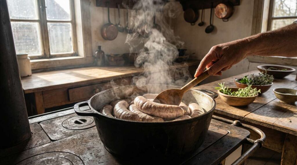 Dlaczego biała kiełbasa pęka podczas gotowania? Błąd, który robi 8 na 10 Polaków